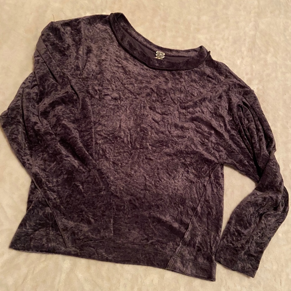 Free People Crushed Velvet Sweater